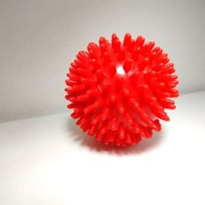 Pallina a riccio 9 cm di colore Rossa per massaggi