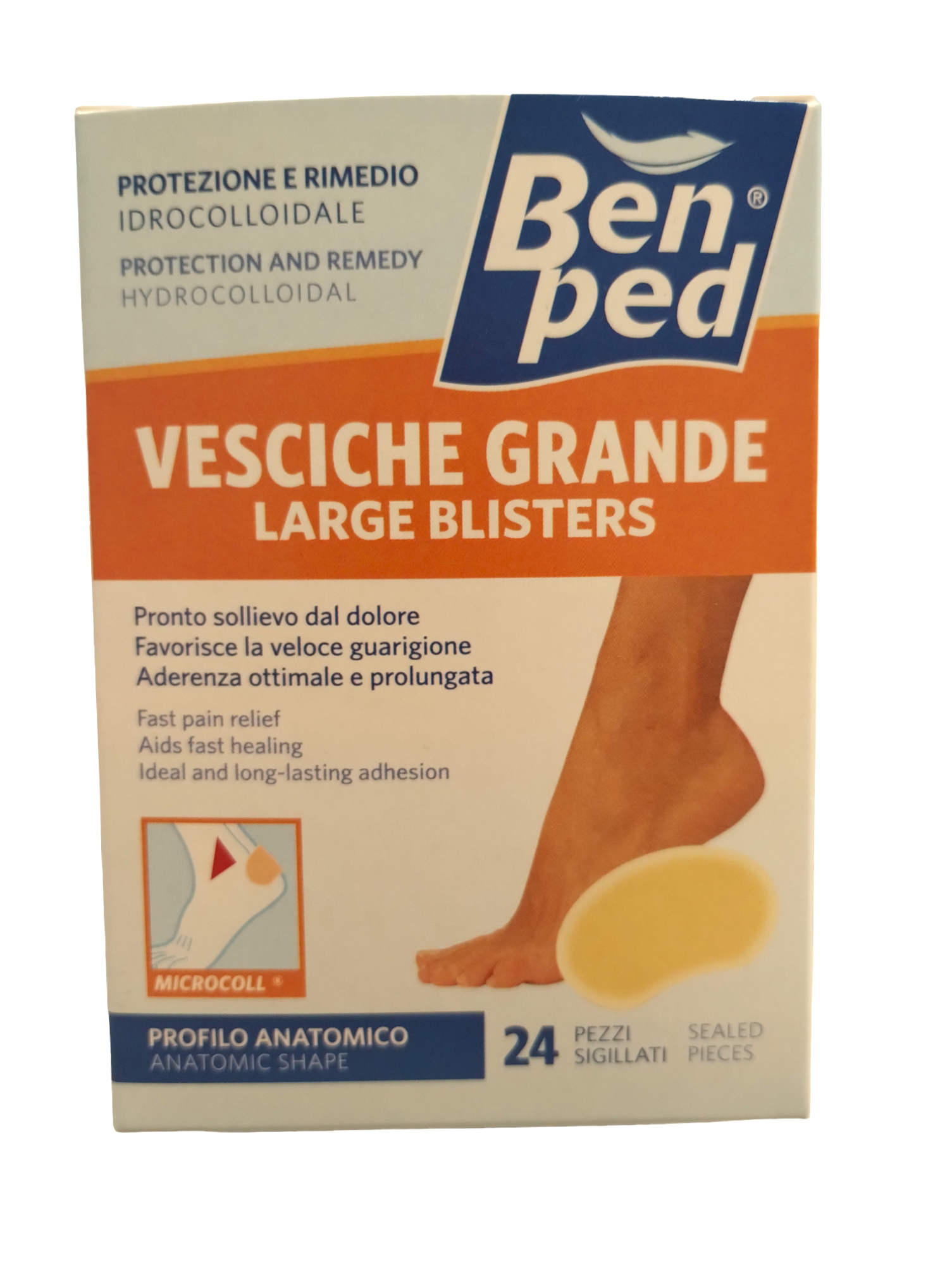 BEN PED -24 Cerotti per vesciche grandi 64 x 40mm