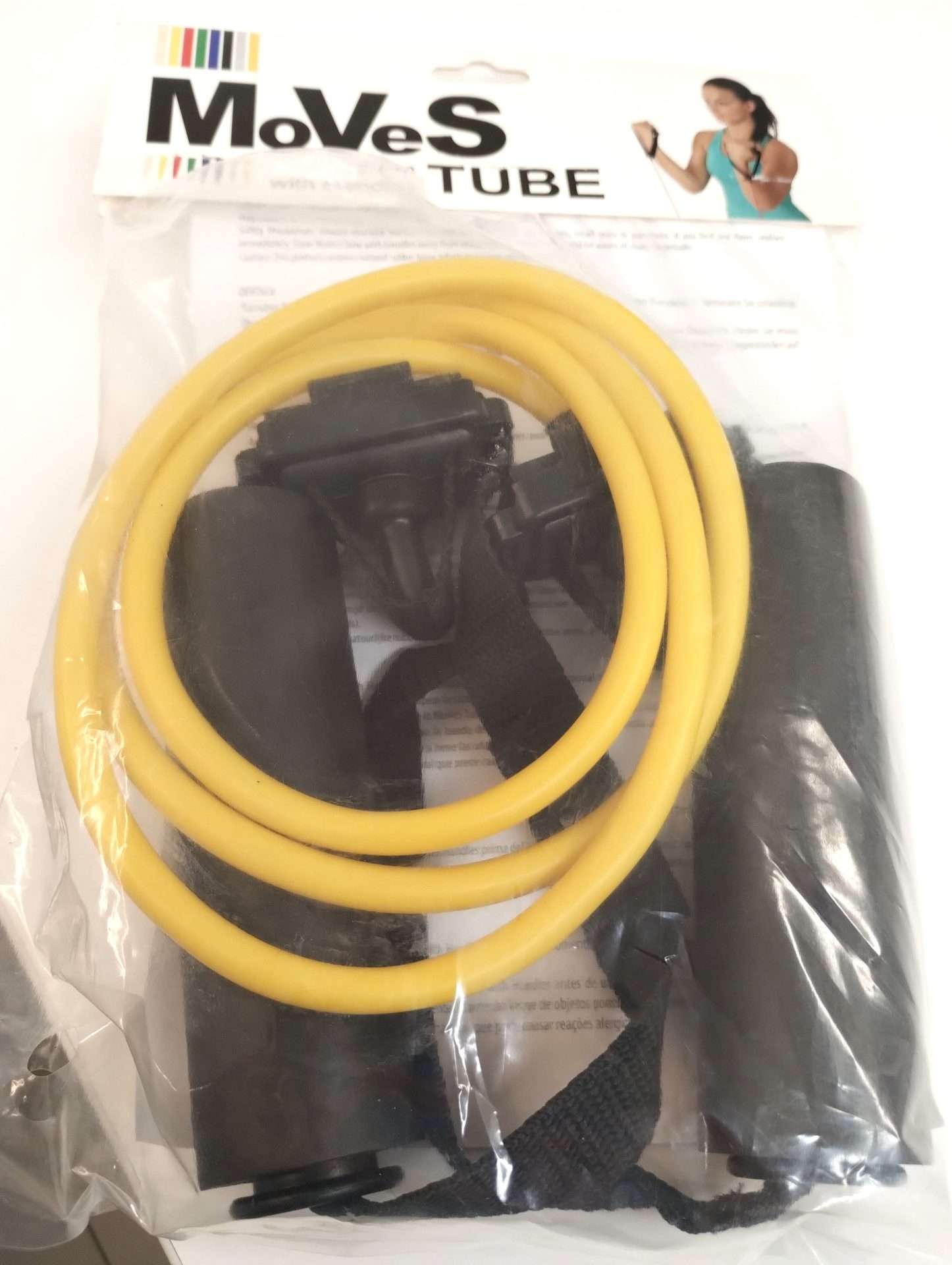 MOVES Tube Elastico Tubolare C/maniglie 120 cm ( Giallo -Leggero)