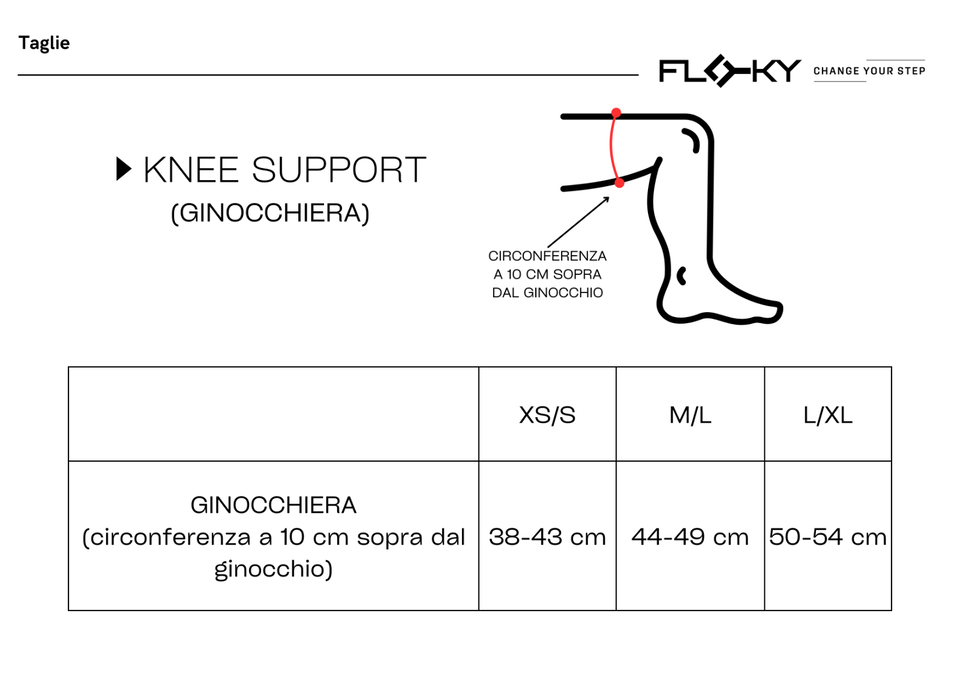 Floky - Ginocchiera Knee Support Nero M/L destra (44-49cm) - immagine 4