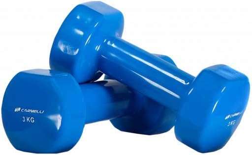 CARNIELLI Manubrio Pesi 2x3kg in Coppia Blu Light