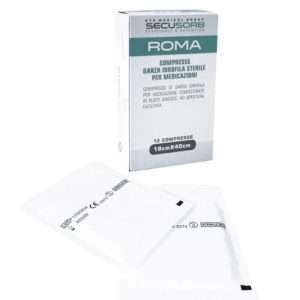 SECUSORB Garze sterili in cotone idrofilo piegate Roma 18x40 cm 12 pezzi