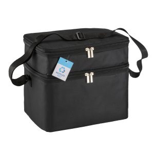 Borsa termica in r-pet 600D -30 X 20 X 25 CM - 15 LT - Nero