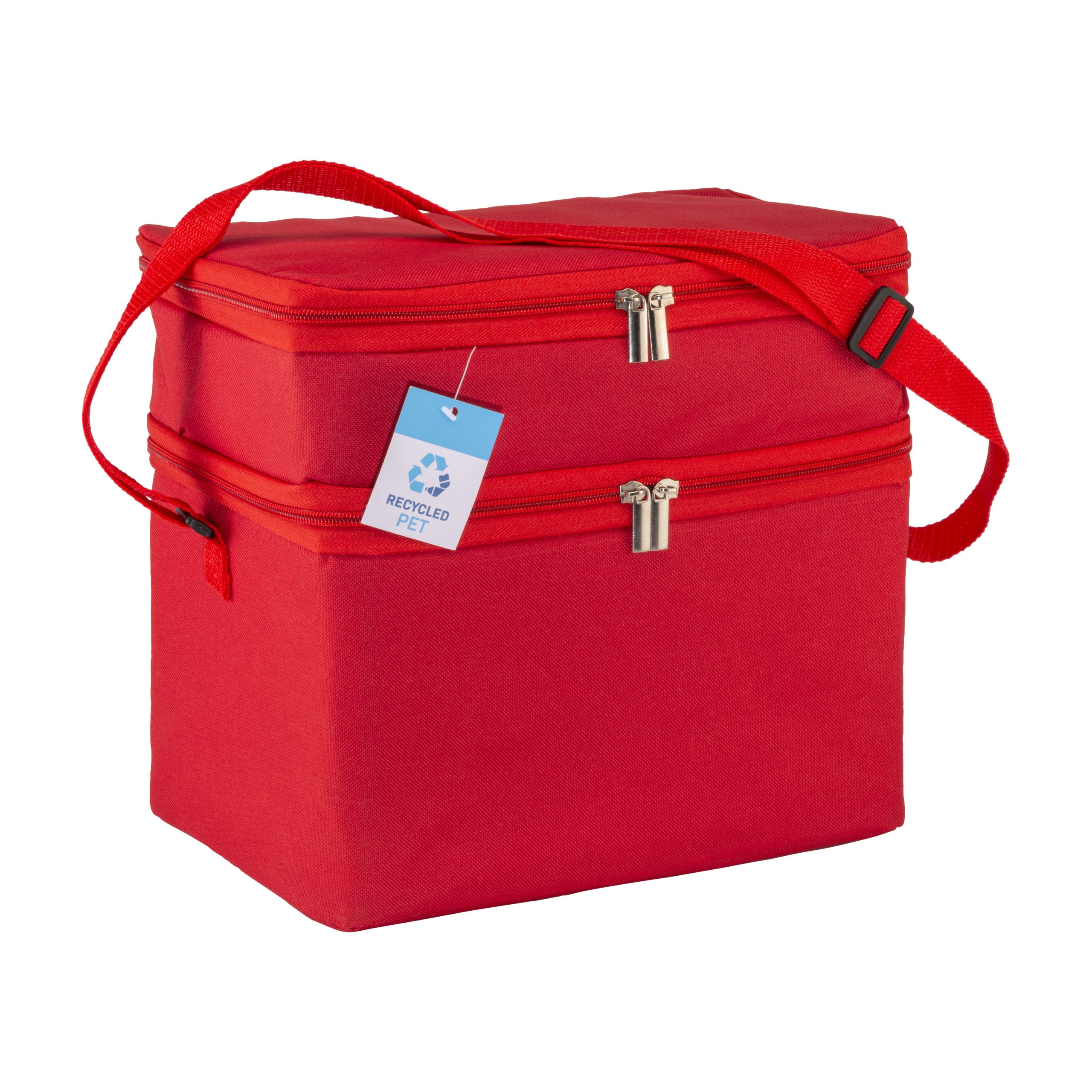 Borsa termica in r-pet 600D -30 X 20 X 25 CM - 15 LT - Rosso