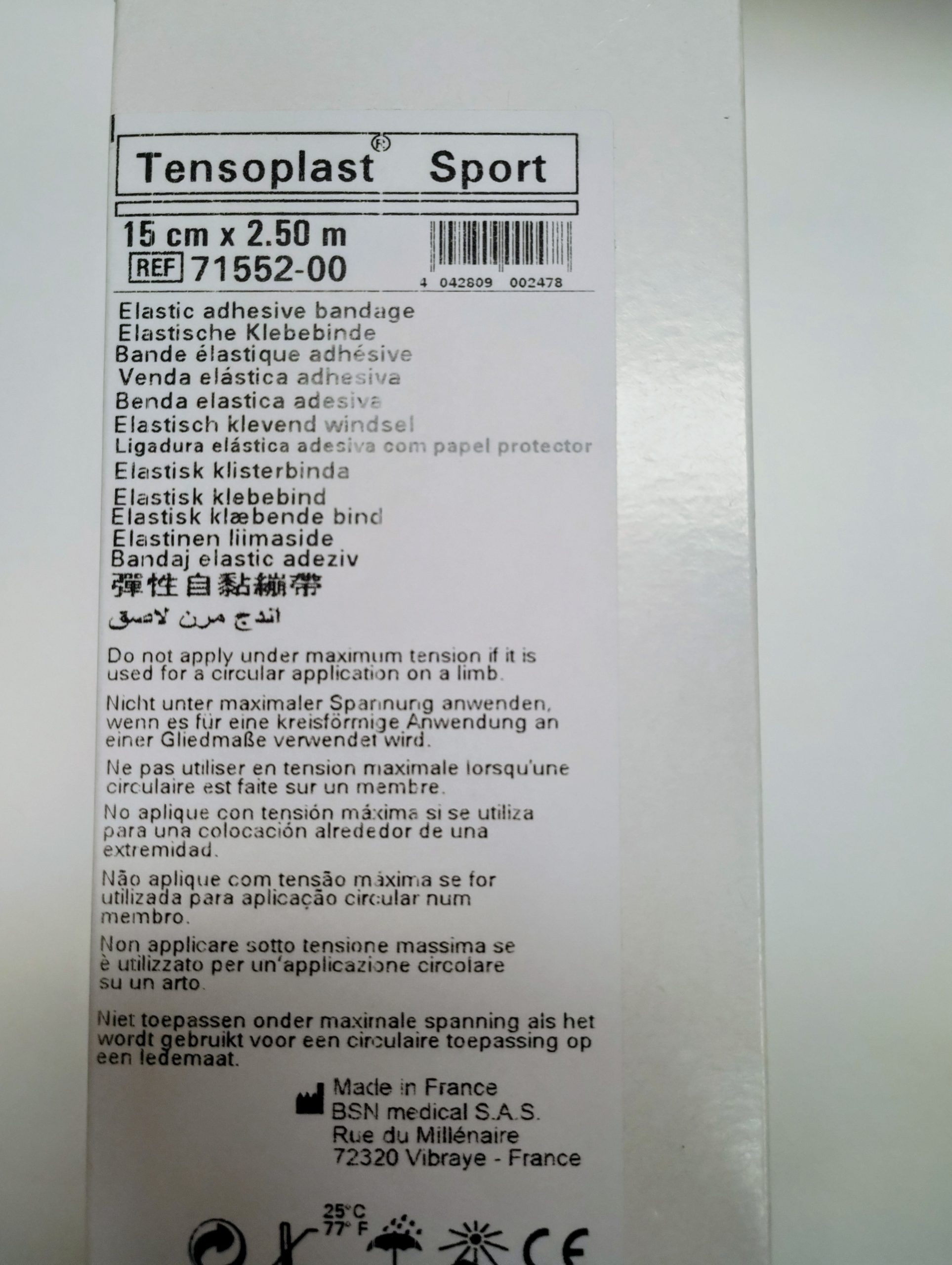 BSN Medical Benda Elastica Tensoplast Sport 15cm x 2,5 m