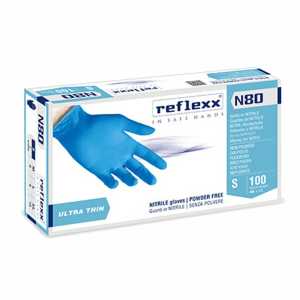 Reflexx Guanti monouso nitrile senza polvere N80 Taglia XL