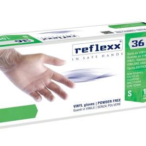 RELEXX Guanti monouso vinile senza polvere R36 gr. 4,20 taglia M