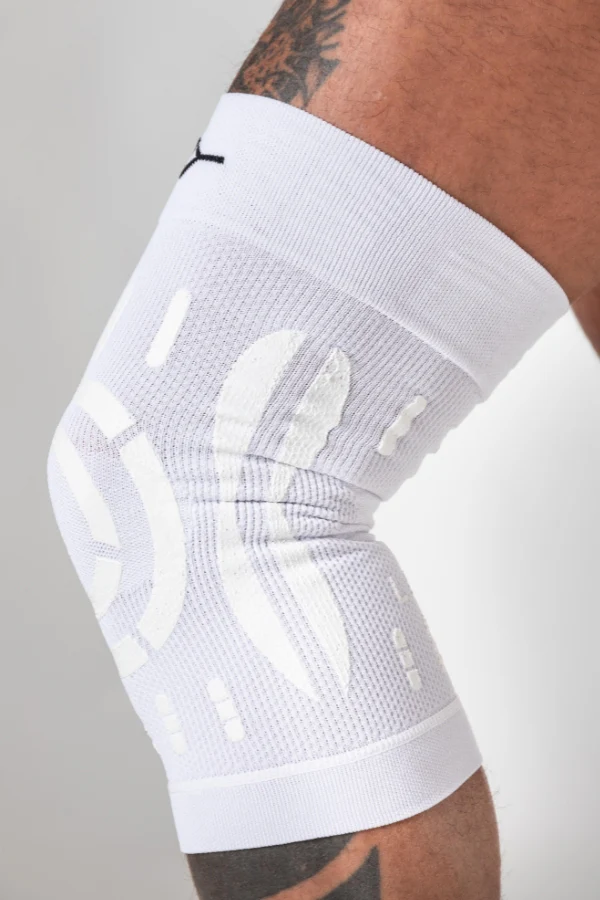 Floky – Ginocchiera Knee Support Bianco L/XL 50-54 cm sinistra - immagine 4