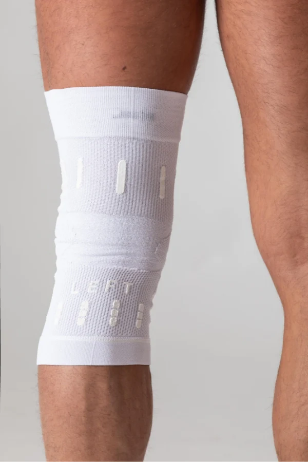 Floky – Ginocchiera Knee Support Bianco L/XL 50-54 cm sinistra - immagine 3