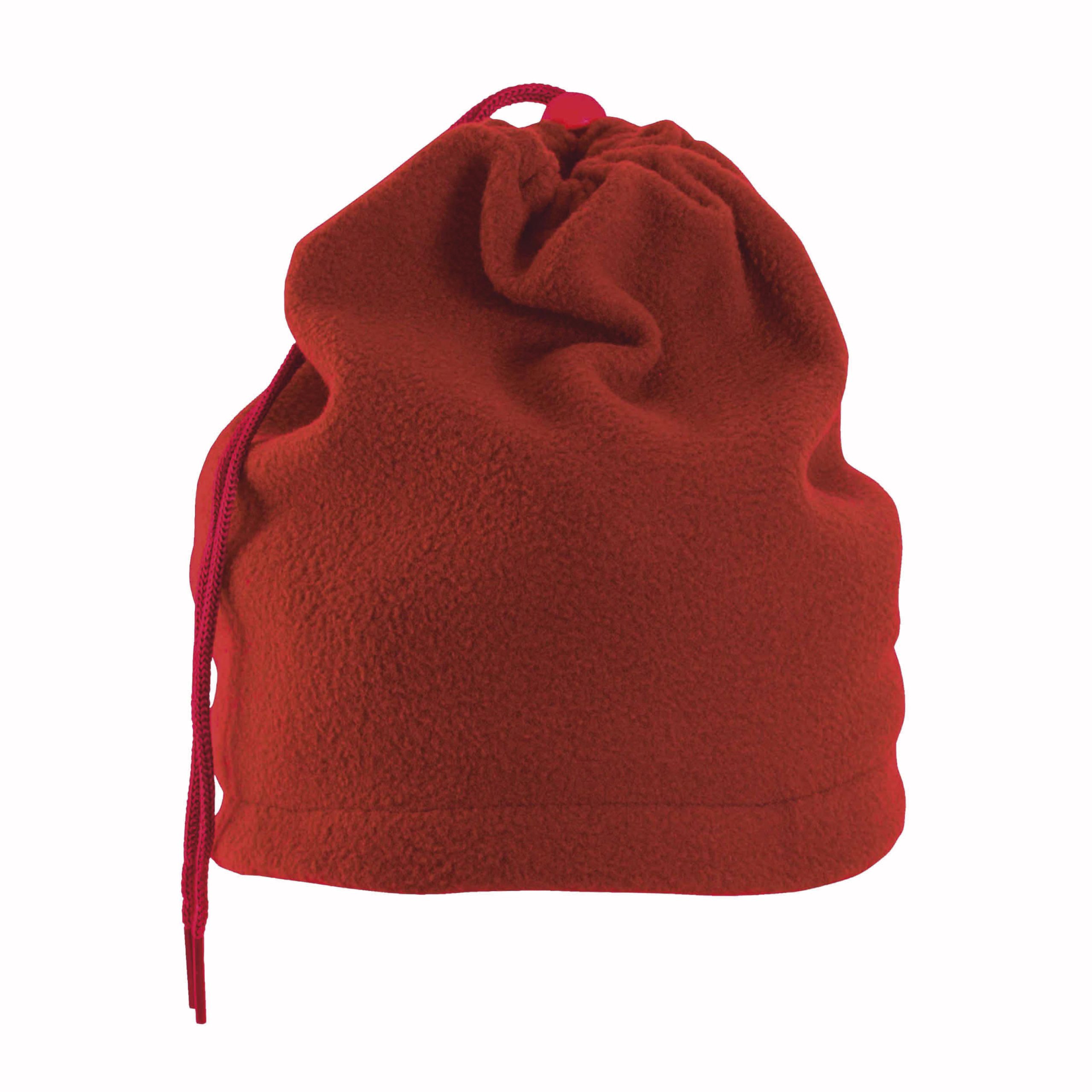 Fascia scalda-collo in polar con cordino Rosso - immagine 2