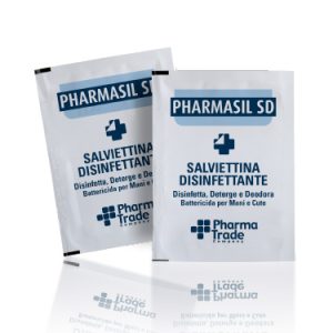 Salviettina Disinfettante Detergente in bustina per mani e cute