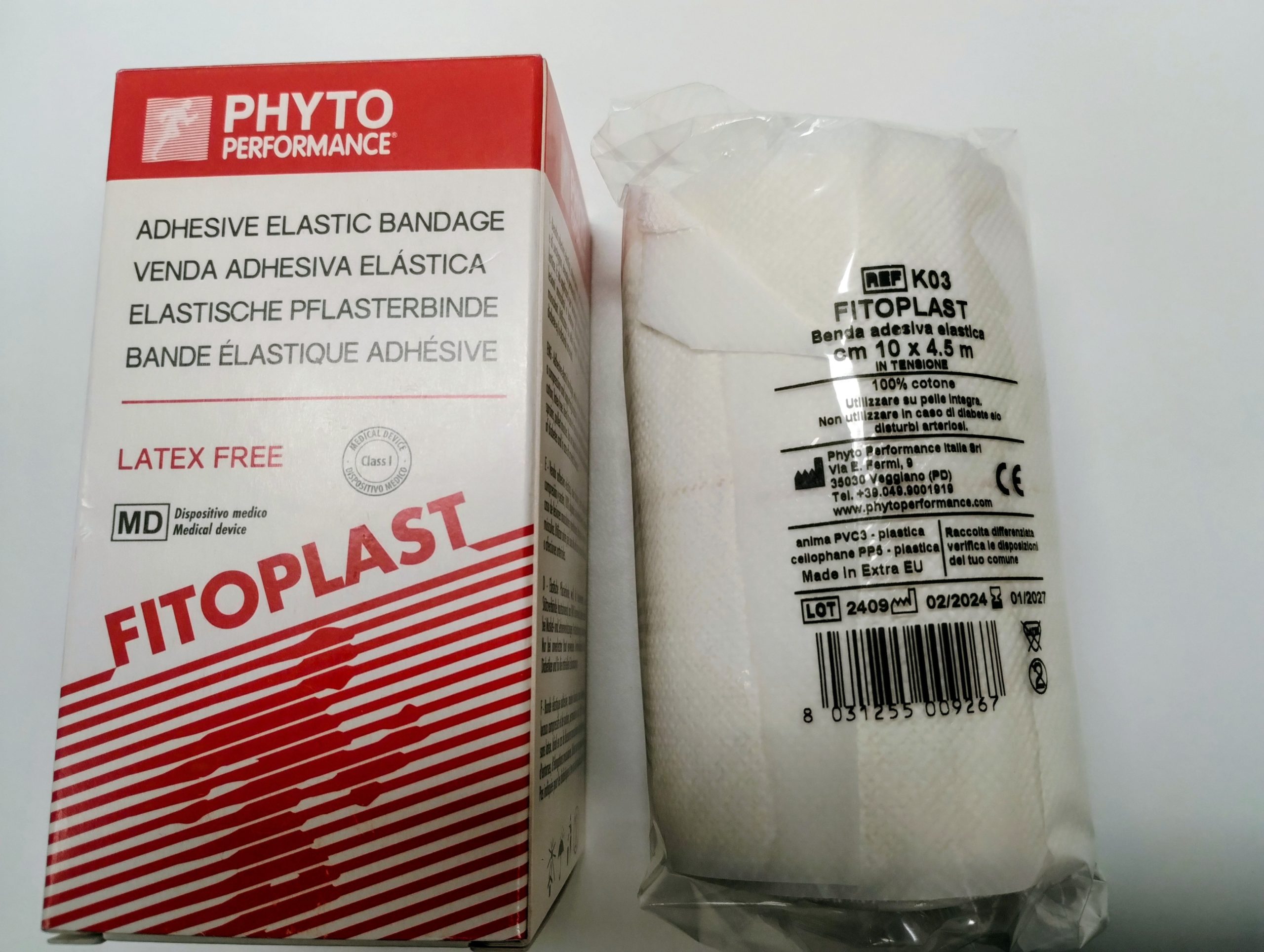 PHYTO PERFORMANCE Benda Adesiva Elastica Fitoplast cm 10 x 4,5 m