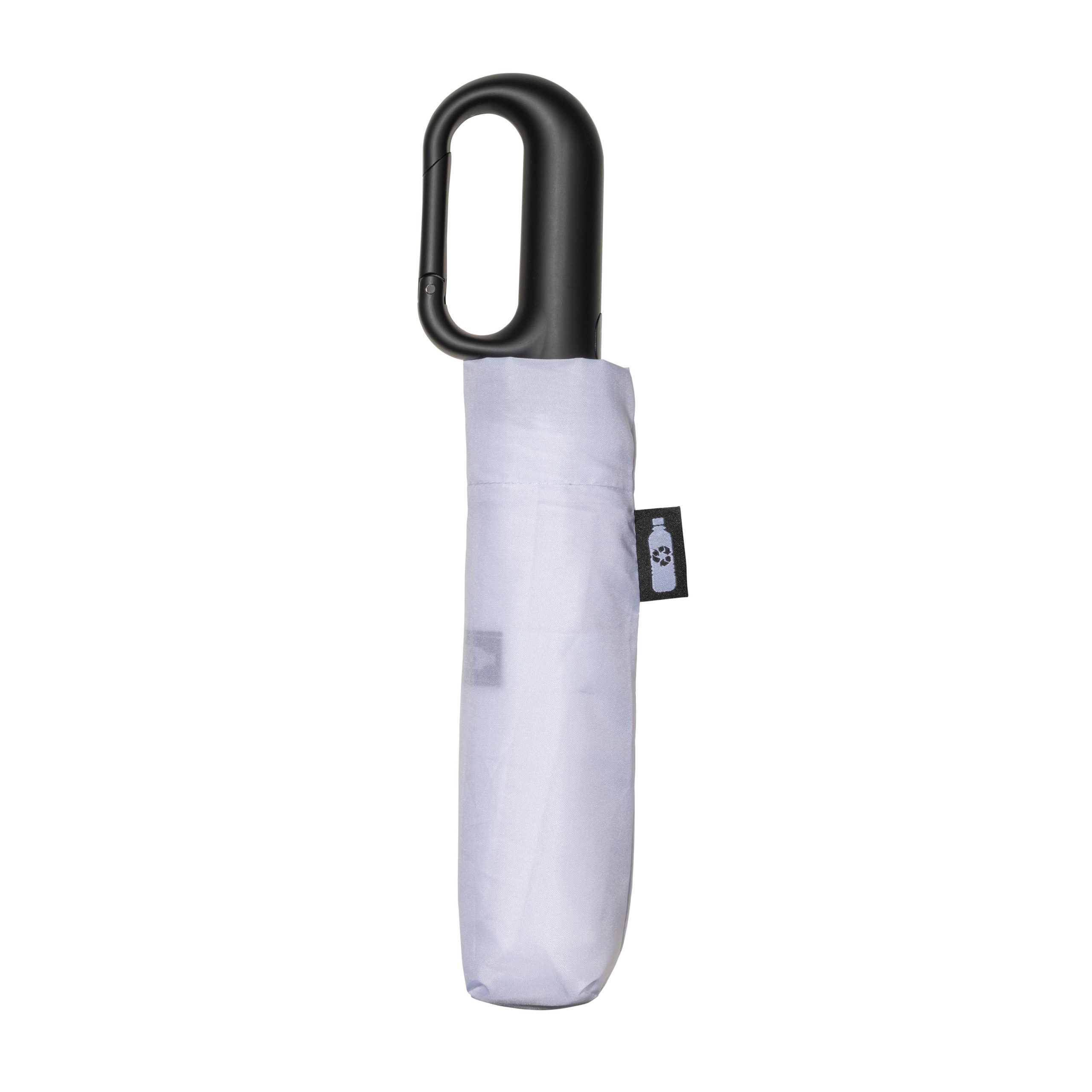 Ombrello in R-PET automatico con manico moschettone Bianco - immagine 3